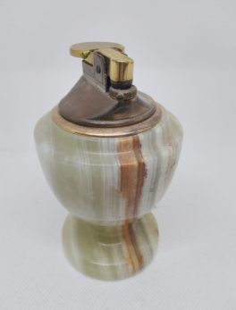 Ancien Briquet de table en onyx marbre