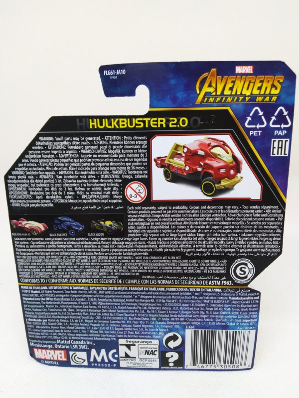 Voiture Hot Wheels - Personnage Marvel Avenger Infinities War - Hulkbuster