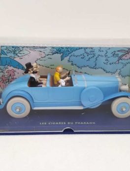 Voiture miniature TINTIN "Les cigares du pharaon/voiture bleu"- 1/43 ème