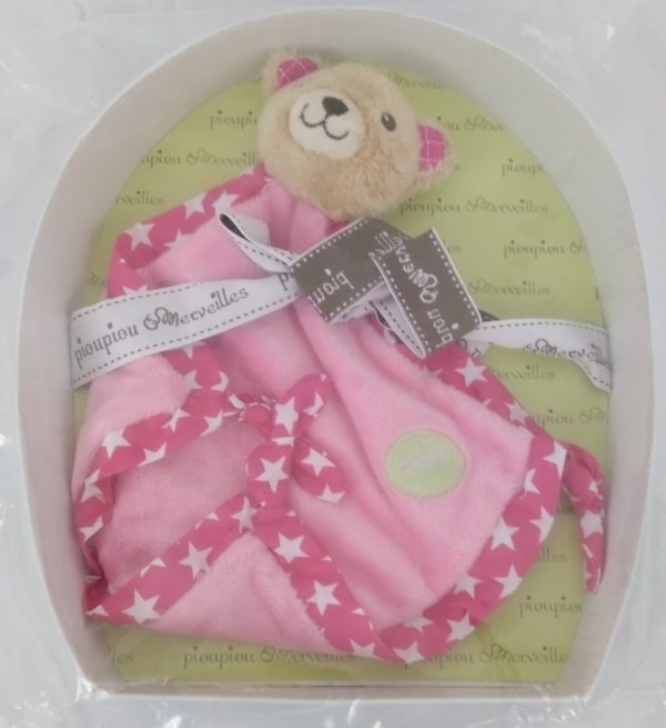 Neuf - Doudou Ours Rose 25 cm - Pioupiou & Merveilles