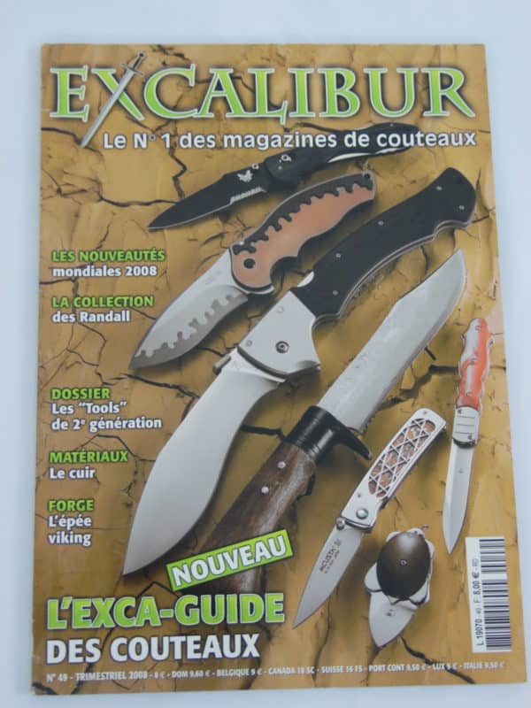 3 Magazines Excalibur - N°49/50 et 51 - juin 2008 à février 2009