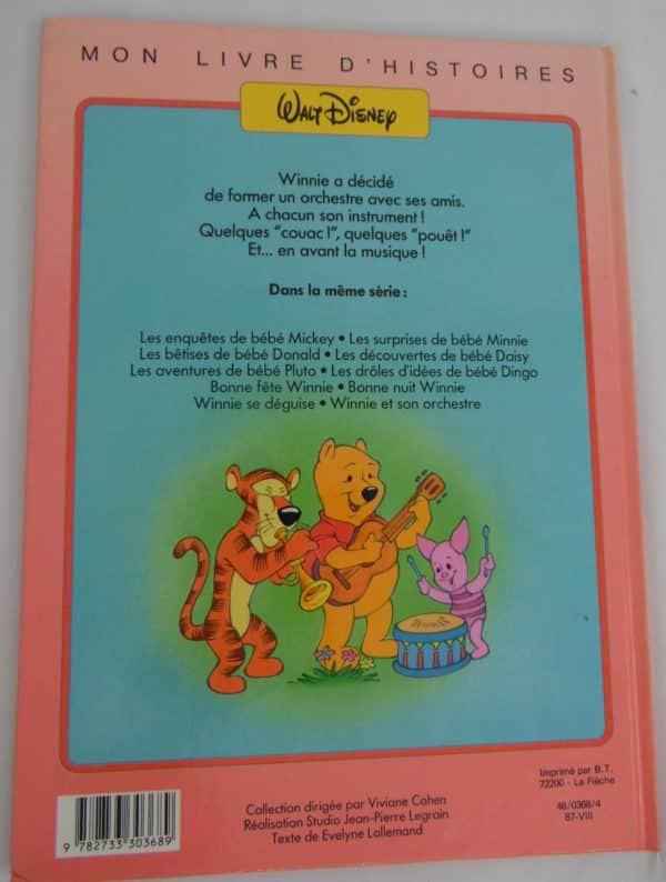 Livre Winnie l'ourson - 1987 - Winnie et son orchestre