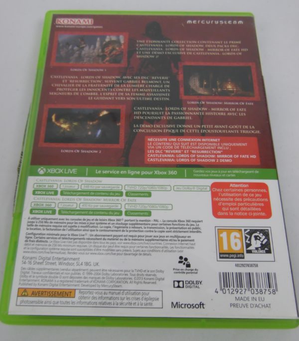 Jeu vidéo XBOX 360 - Castlevania - Lords of Shadow