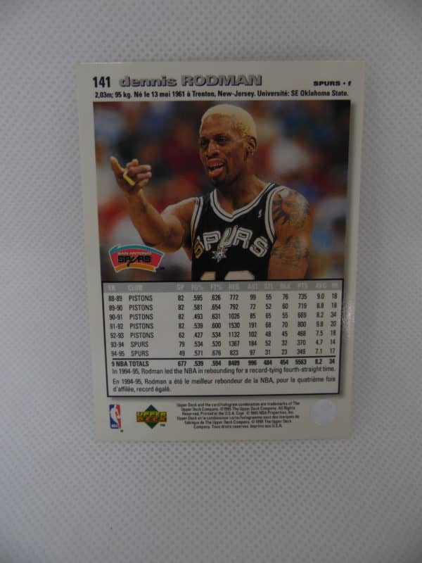 Carte NBA Dennis RODMAN - Upper deck N°141 - San Antonio Spurs
