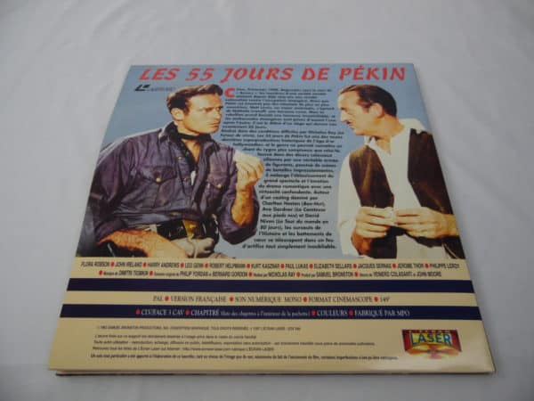 Laser disc - Les 55 jours de PEKIN - Avec Charlton Heston , Ava Gardner et David Niven