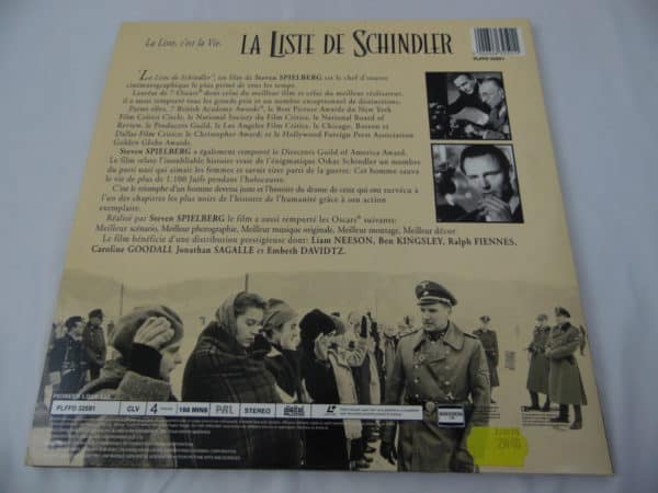 Laser disc - La liste de Schindler