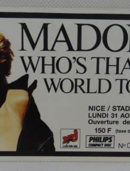 Place de concert - Madonna - 1987 - Nice stade de l'ouest