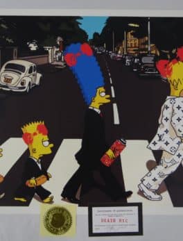 Street pop Art - Sérigraphies - Death NYC - Les Simpson / les Beatles