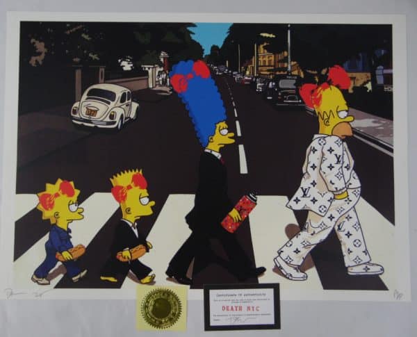 Street pop Art - Sérigraphies - Death NYC - Les Simpson / les Beatles