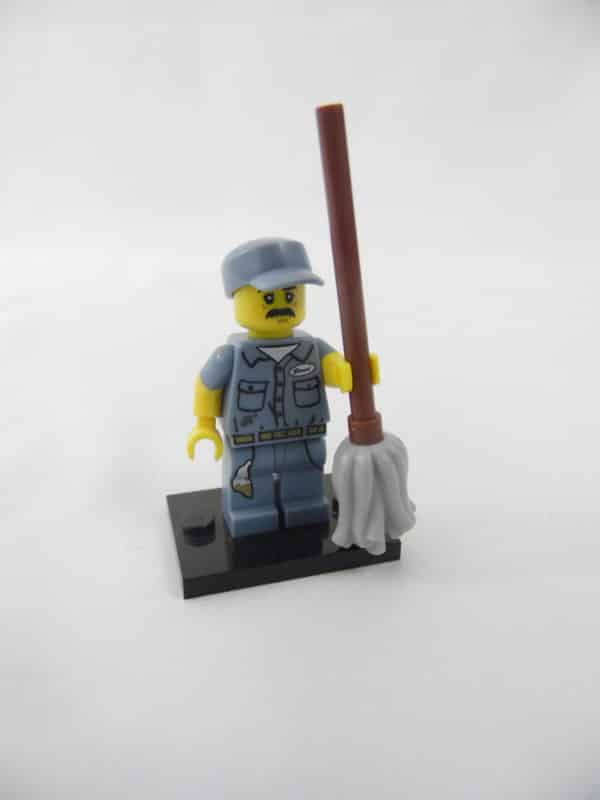 Mini figurine Lego N° 71011 - Série 15 - N°09 - Le nettoyeur