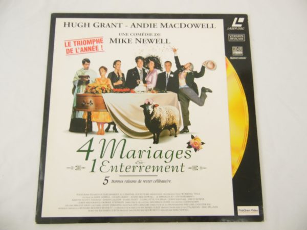 Laser disc - 4 Mariages et 1 enterrement - Hugh Grant et Andie Macdowell