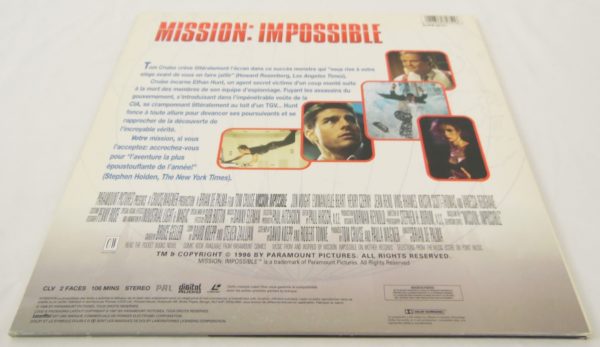 Laser disc - Mission impossible - Tom Cruise