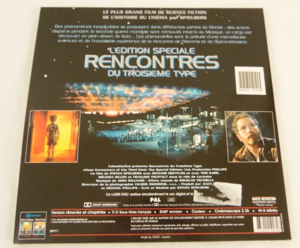 Laser disc - Edition spéciale - Rencontres du troisième type - V.O.
