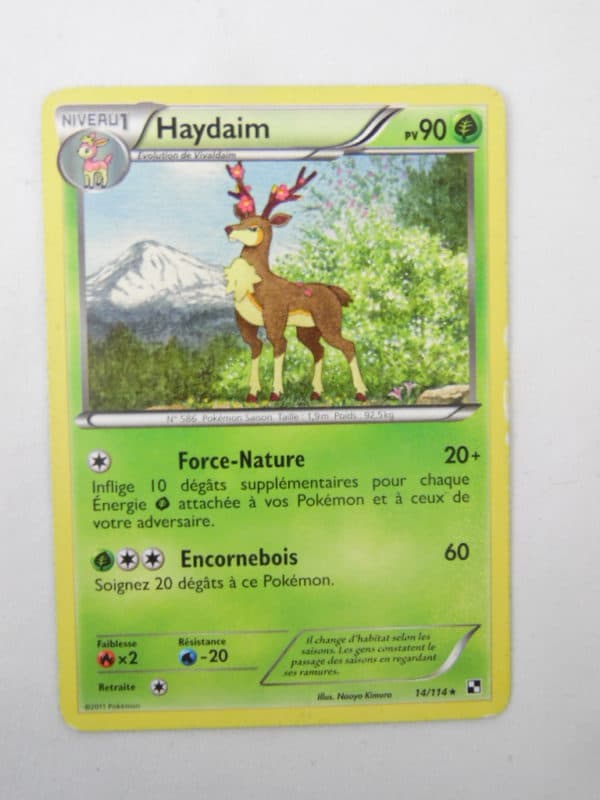 Carte Pokemon FR - Haydaim 90PV - 14/114 - Série Noir & Blanc