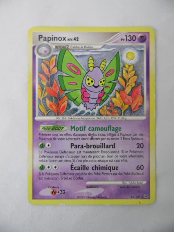 Carte Pokemon FR - Papinox 130PV - 25/127 - Platine