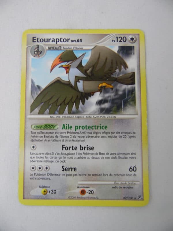 Carte Pokemon FR - Etouraptor 120PV - 27/100 - Diamant et Perle Tempête