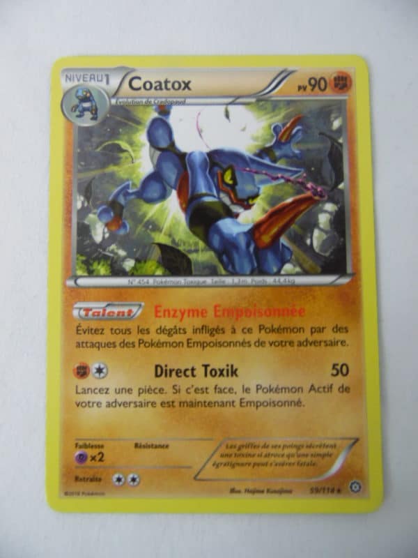 Carte Pokemon FR - Coatox - 90PV - 59/114 - Offensive Vapeur