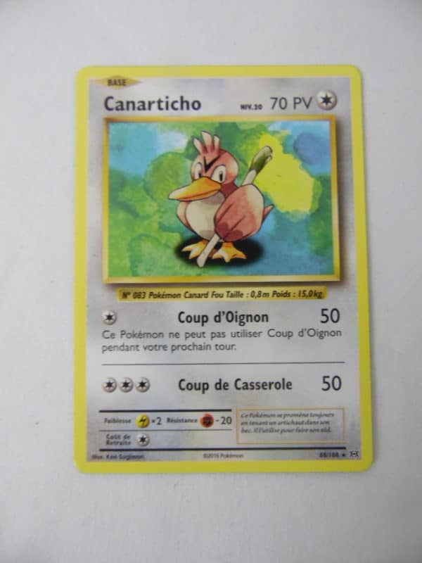 Carte Pokemon FR - Canarticho - 70Pv - 68/108 - Evolutions