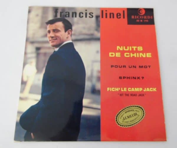 Disque vinyle - 45 T - Francis Linel - Nuits de chine