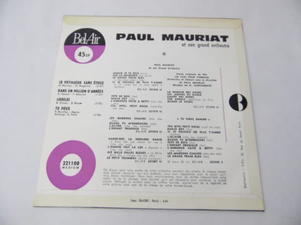 Disque vinyle - 45 T - Paul Mauriat