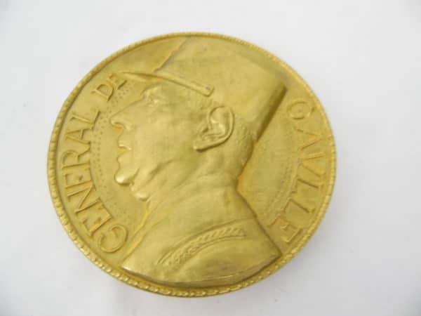 Médaille en Bronze du Général de Gaulle par Albert de Jaeger
