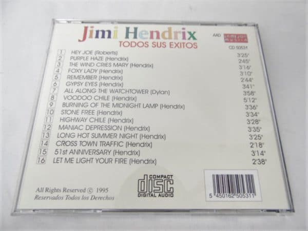 CD Jimi Hendrix - Todos sus Exitos