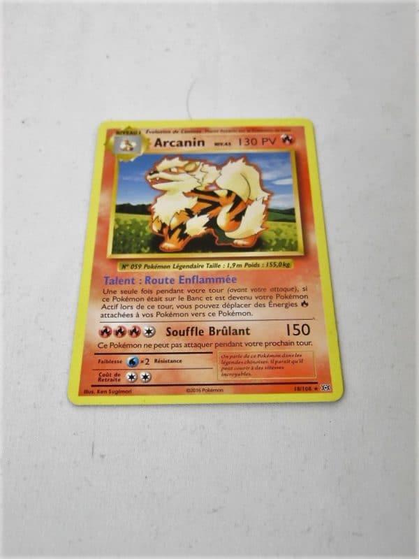 Carte Pokemon FR - Arcanin 130PV - 18/108 - XY Évolutions