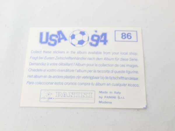Carte Panini - USA 94 - N°86