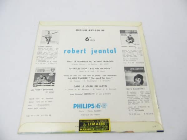 Disque vinyle - 45 T - Robert Jeantal