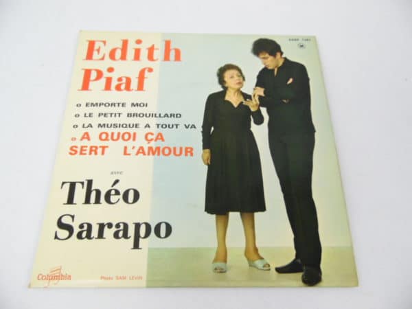 Disque Vinyle - 45 tours - Edith Piaf - Avec Théo Sarapo