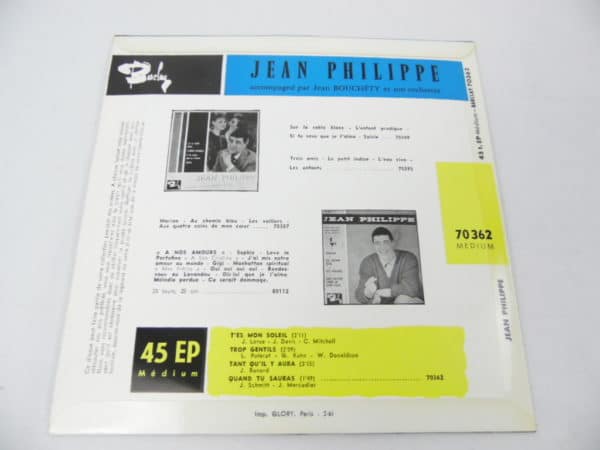 Disque vinyle - 45T - Jean Philippe