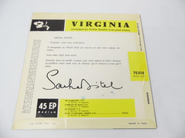 Disque vinyle - 45T - Virginia