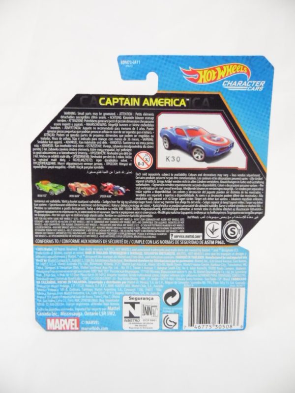 Voiture Hot Wheels - Personnage Marvel - Captain America