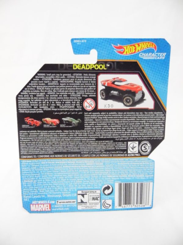 Voiture Hot Wheels - Personnage Marvel - Deadpool