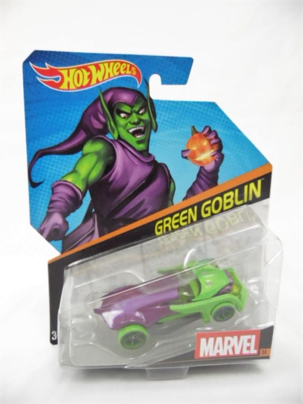 Voiture Hot Wheels - Personnage Marvel - Green Goblin