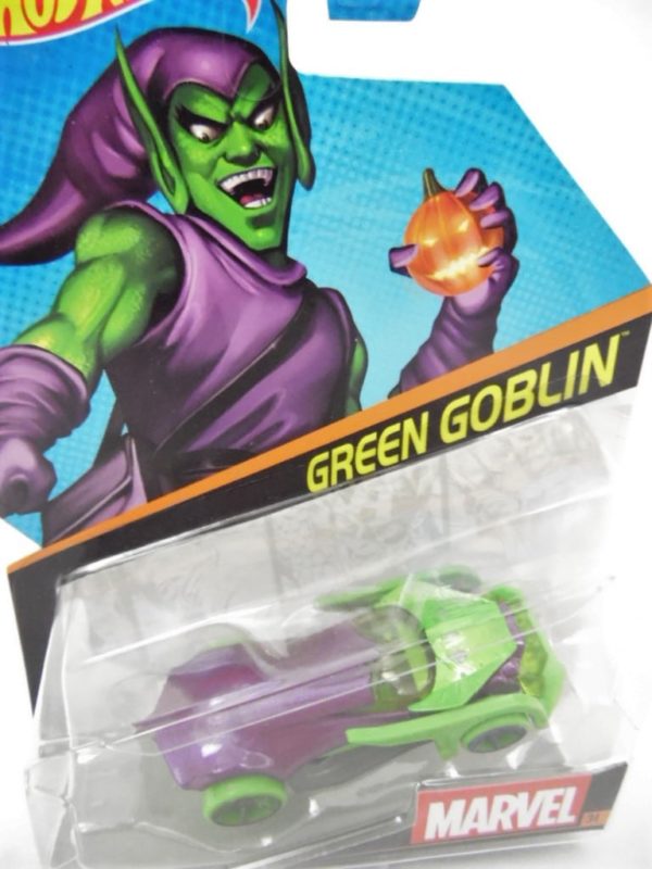 Voiture Hot Wheels - Personnage Marvel - Green Goblin