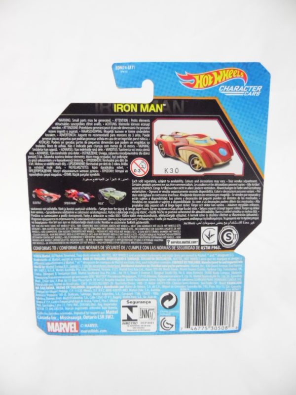 Voiture Hot Wheels - Personnage Marvel - Iron Man