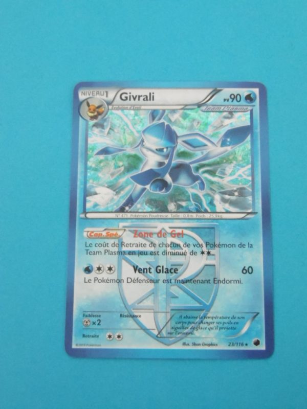 Carte Pokemon FR - Givrali 90PV Holo - 23/116 - Noir & Blanc Glaciation Plasma