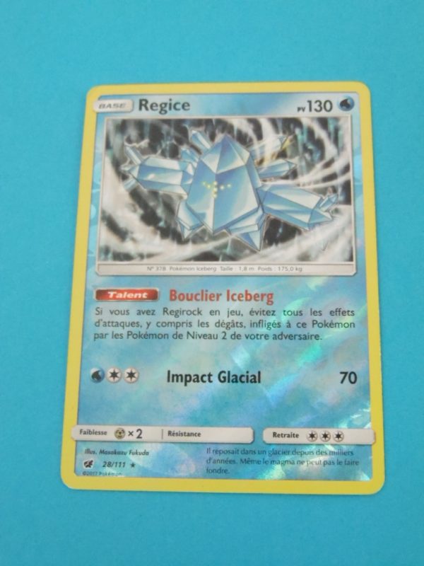 Carte Pokemon FR - Regice 130PV reverse - 28/111 - Invasion Carmin