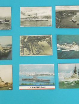 9 Cartes Postales - Thèmes bateaux Militaires