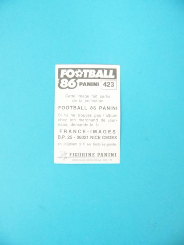 Carte Panini - Football 86 - N°423
