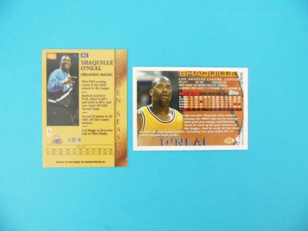 2 Cartes Topp's de Shaquille O'neal