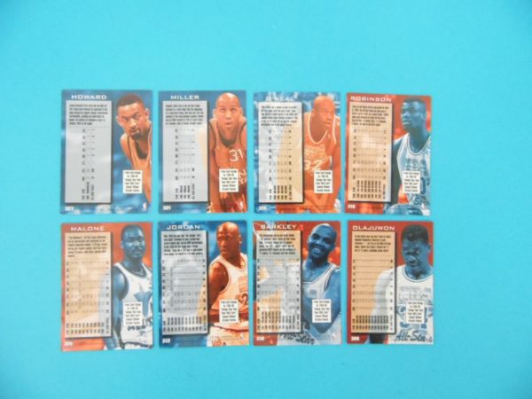 Cartes de 8 joueurs NBA - FLEER - 96/97 - NBA ALL-STAR RETRO