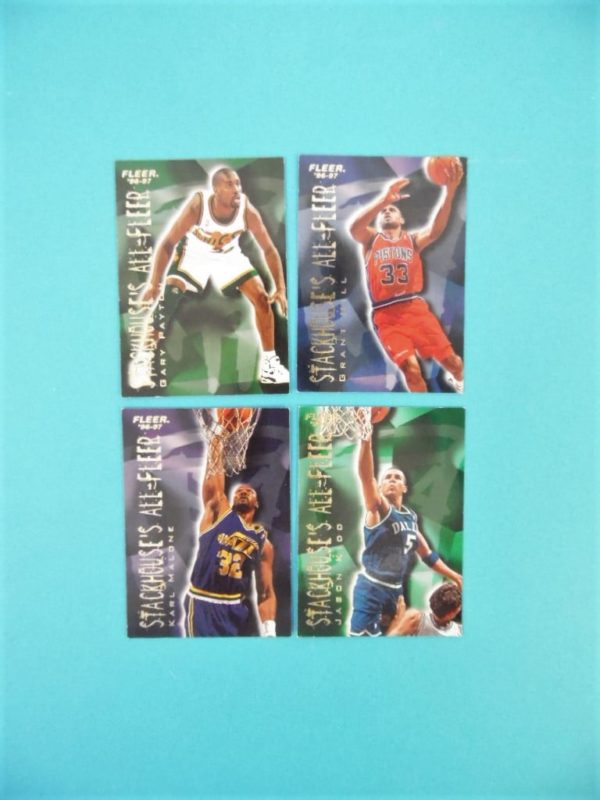 Cartes de 4 joueurs NBA - FLEER - 96/97 - Stackhouse's All-Fleer