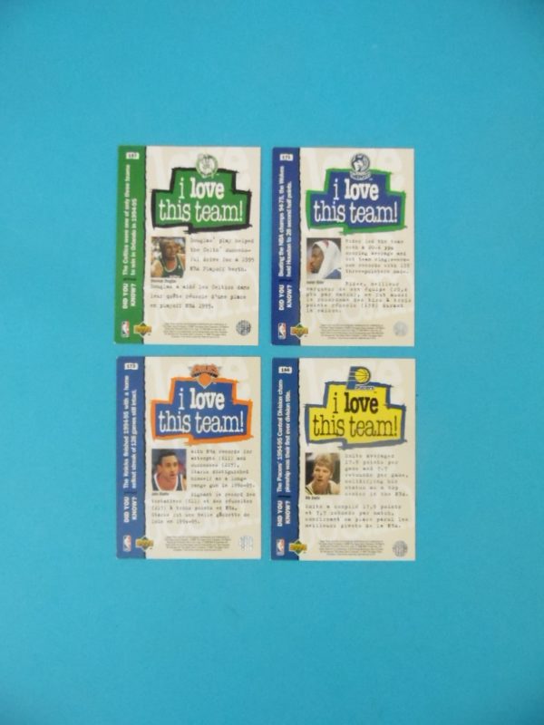 Lot de 4 cartes Upper Deck - I Love This Team