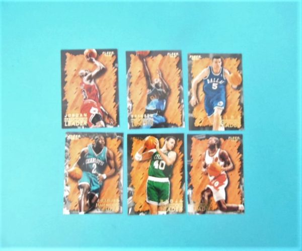 Cartes de 6 joueurs NBA - FLEER - 96/97