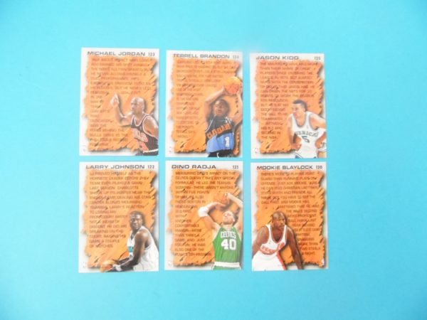 Cartes de 6 joueurs NBA - FLEER - 96/97
