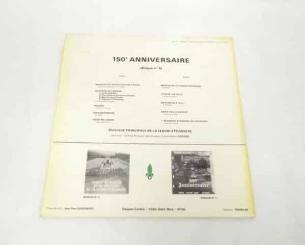 Disque vinyle - 33 T - 150-ème Anniversaire - Légion étrangère disque N°3